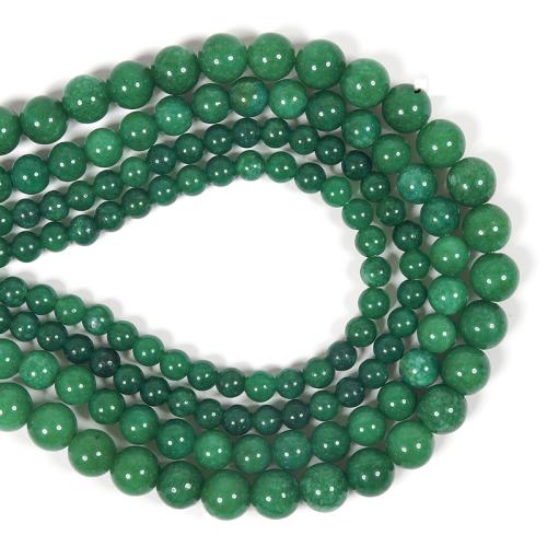 Natural Chalcedony Bead Green Calcedony Round DIY green Sold By Strand