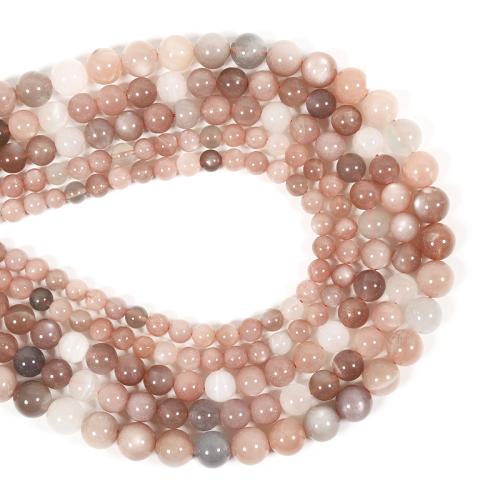 Natural Moonstone Beads Round DIY mixed colors Sold By Strand