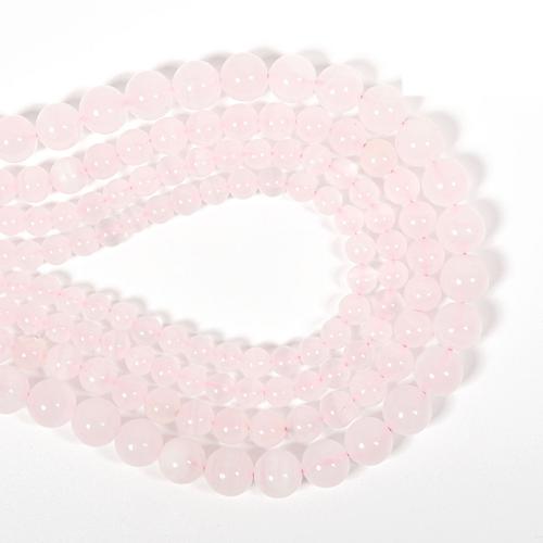 Perles bijoux en pierres gemmes, Rond, DIY & normes différentes pour le choix, rose, Vendu par brin