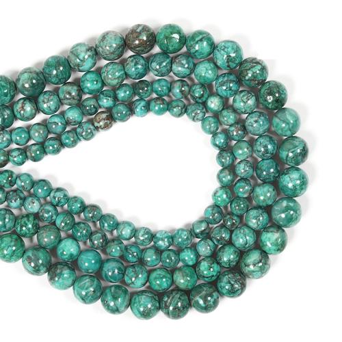 Perles turquoises, turquoise naturelle, Rond, DIY & normes différentes pour le choix, couleurs mélangées, Vendu par brin