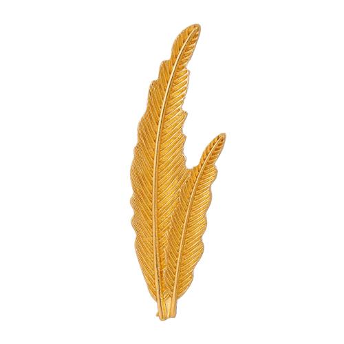 Zinc Alloy Brooches Leaf plated fashion jewelry & Unisex Sold By PC