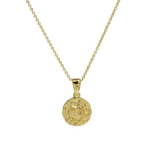 Brass Necklace with 5CM extender chain plated & for woman gold Length Approx 45 cm Sold By PC