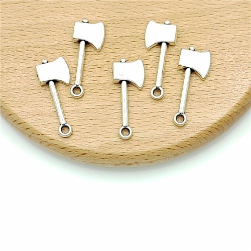 Zinklegierung Werkzeug Anhänger, Axt, antik silberfarben plattiert, DIY, 5x25mm, 100PCs/Tasche, verkauft von Tasche