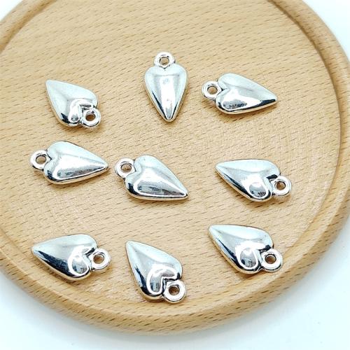 Zinc Alloy Heart Pendants antique silver color plated DIY Sold By Bag