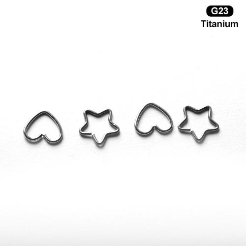 Titanium Alloy Nose Piercing Nakit, uglađen, bez spolne razlike & različitih stilova za izbor, 0.80x8mm, Prodano By PC