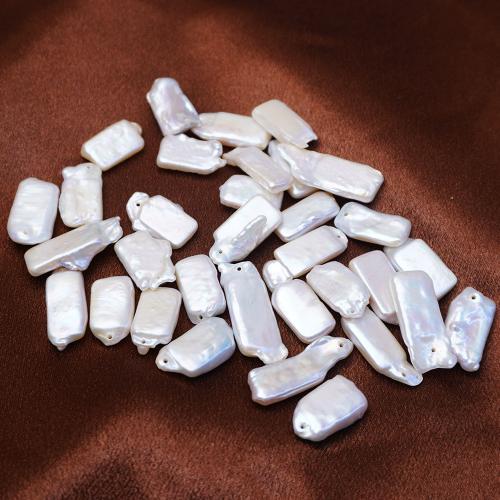 Colgantes de Perlas Freshwater, Perlas cultivadas de agua dulce, Barroco, Bricolaje, Blanco, 18-20mmx10mm, Vendido por UD