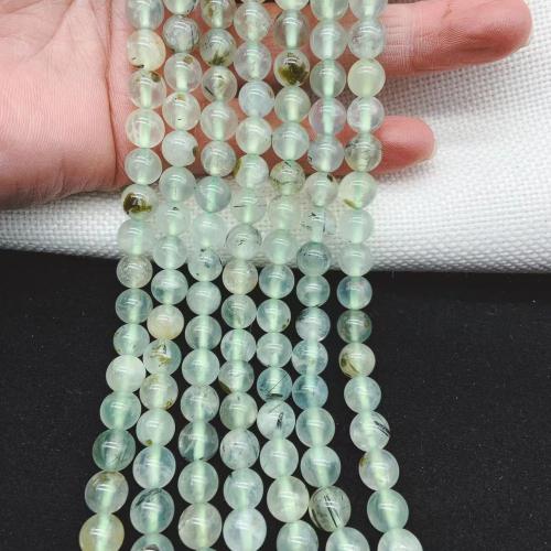 Gemstone Jewelry Beads Natural Prehnite Round DIY Sold By Strand