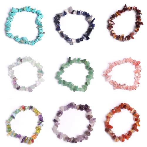 Pulseras de piedras preciosas, Piedra natural, Irregular, Joyería & diferentes materiales para la opción & unisexo, más colores para la opción, longitud aproximado 18-19 cm, Vendido por UD