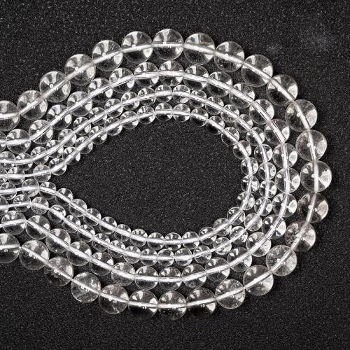 Natural Clear Quartz Beads Round DIY white Sold By Strand