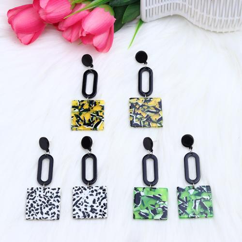 Acrylic Jewelry Earring printing fashion jewelry & for woman & hollow Sold By Pair