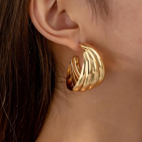 Iron Earring plated for woman gold Sold By Pair