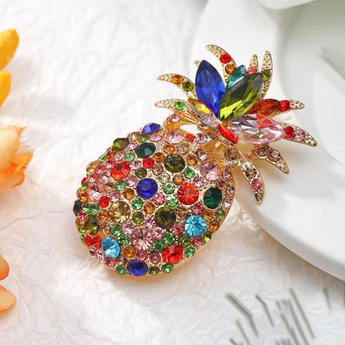 Broches en alliage de zinc, avec cristal, pour femme & avec strass, plus de couleurs à choisir, Vendu par PC