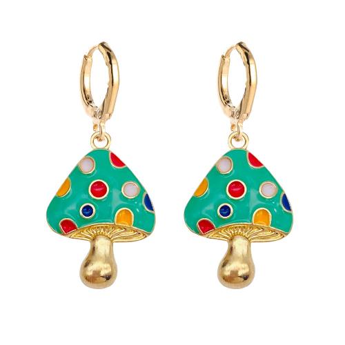 Zinc Alloy Drop Earrings with Plastic Pearl & for woman & enamel Sold By PC