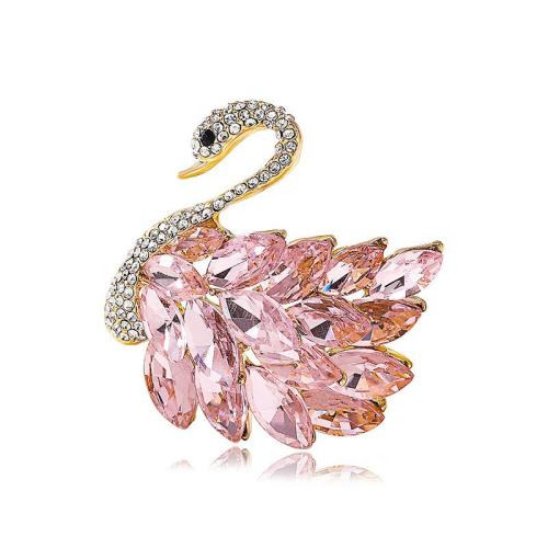 Zinc Alloy Brooches with Crystal for woman & with rhinestone Sold By PC