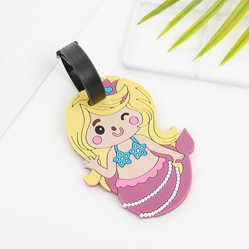 Měkké PVC Luggage Tag, multifunkční & 3D efekt & různé styly pro výběr, více barev na výběr, Prodáno By PC