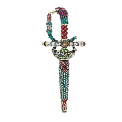 Zinc Alloy Brooches plated for man & with rhinestone Sold By PC