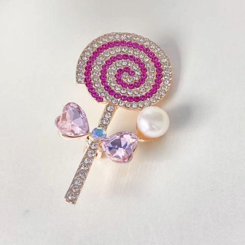 Zinc Alloy Brooches for woman & with rhinestone Sold By PC