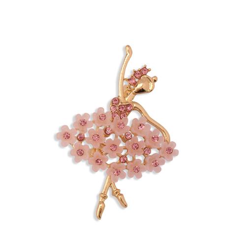 Zinc Alloy Brooches with Resin plated for woman & with rhinestone Sold By PC