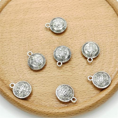 Ciondoli in lega di zinco, lega in zinco, Cerchio, placcato argento antico, DIY, 12x15mm, 100PC/borsa, Venduto da borsa