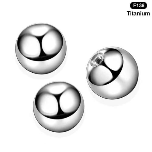 Titanium Alloy Piercing Earring bevindingen, Ronde, uniseks & verschillende grootte voor keus, oorspronkelijke kleur, Verkocht door PC