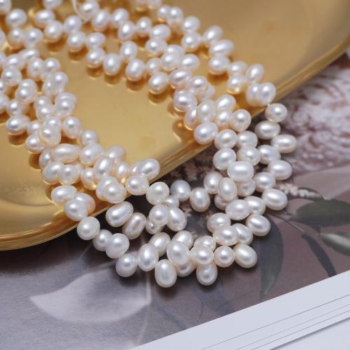 Cultured Rice Freshwater Pearl Beads DIY & top drilled white 8-9mm Sold Per Approx 35-36 cm Strand