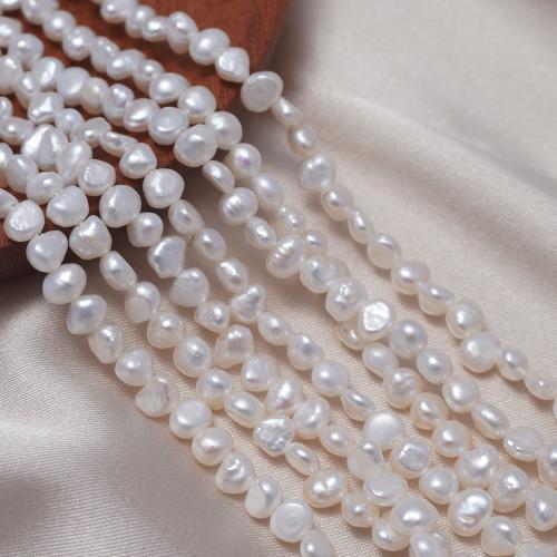 Keishi kultivované sladkovodní perle, Sladkovodní Pearl, DIY, bílý, 3-4mm, Otvor:Cca 0.7mm, Prodáno za Cca 35 cm Strand