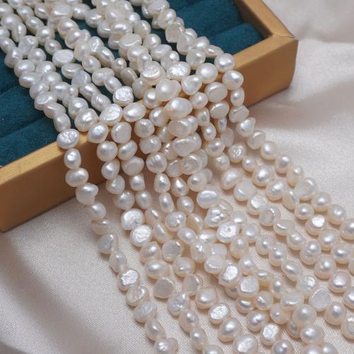 Keishi kultivované sladkovodní perle, Sladkovodní Pearl, DIY, bílý, 7-8mm, Prodáno za Cca 36 cm Strand