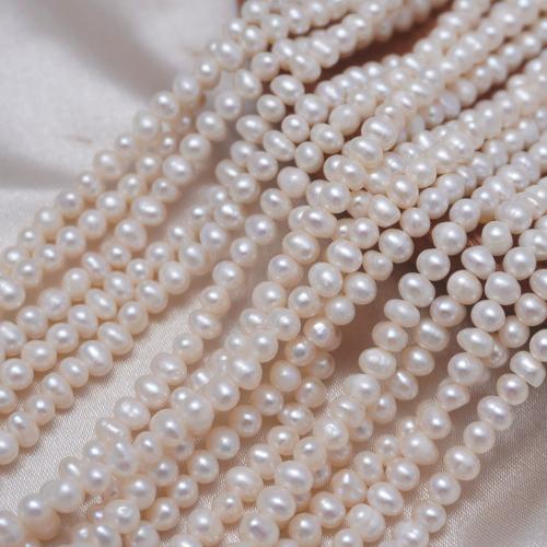 Cultured Potato Freshwater Pearl Beads DIY white 3.5-4mm Approx 0.7mm Sold Per Approx 39 cm Strand