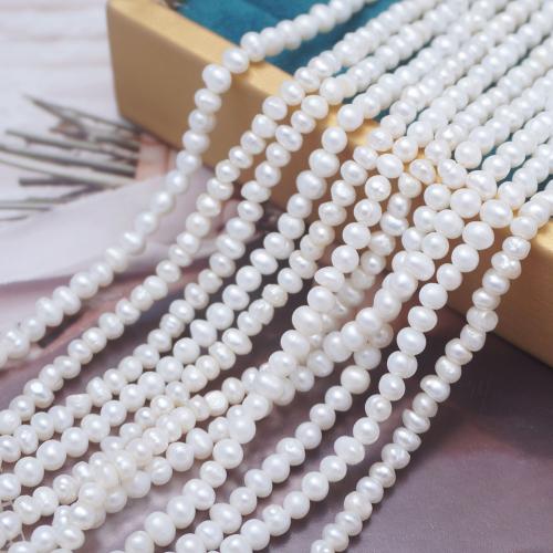 Cultured Potato Freshwater Pearl Beads DIY white 3.5-4mm Sold Per Approx 39 cm Strand