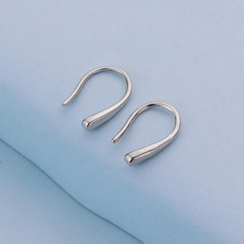 Argent sterling 925 crochet de boucle d'oreille, bijoux de mode & pour femme, 10x8mm, Vendu par paire