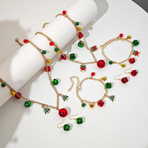 Iron Jewelry Set bracelet & necklace 2 pieces & Christmas Design & for woman Sold By Set