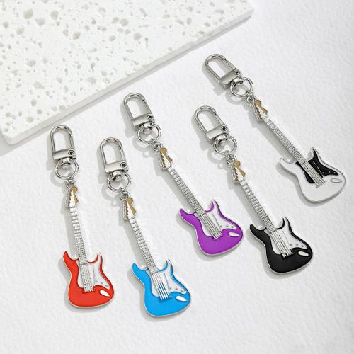 Zinc Alloy Key Lås, Guitar, forgyldt, mode smykker & emalje, flere farver til valg, nikkel, bly & cadmium fri, 23x106mm, Solgt af PC