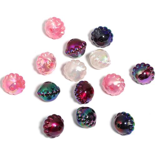 Perles  acrylique plaqué , DIY, plus de couleurs à choisir, 17x15mm, 50PC/sac, Vendu par sac