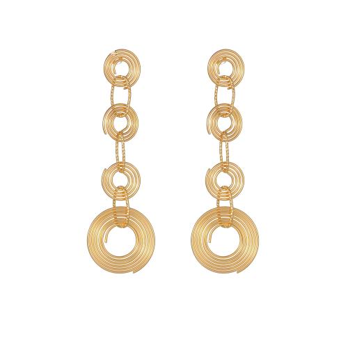 Stainless Steel Stud Earrings 304 Stainless Steel plated for woman gold Sold By Pair