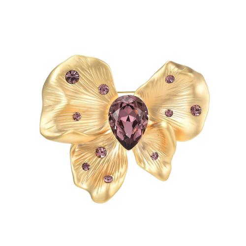 Zinc Alloy Brooches with Crystal plated for woman Sold By PC