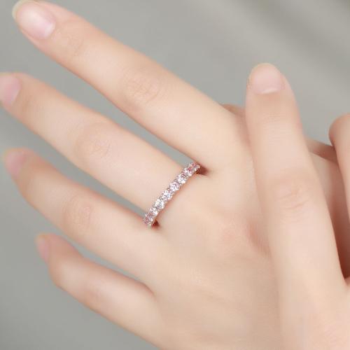 925 Sterling Silver Finger Ring with Moissanite & for woman US Ring .5-10.5 Sold By PC