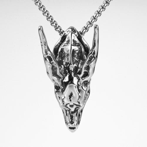 Titanium Steel Pendants Dragon polished punk style Sold By PC