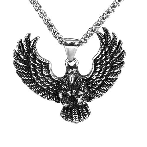 Pendentifs en titane, Acier titane, aigle, poli, Vintage & styles différents pour le choix & pour homme & noircir, couleur originale, Vendu par PC