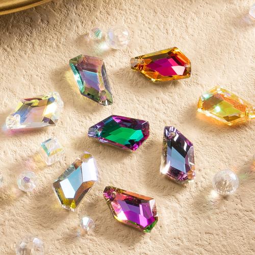 Crystal Pendants irregular plated DIY Sold By Bag