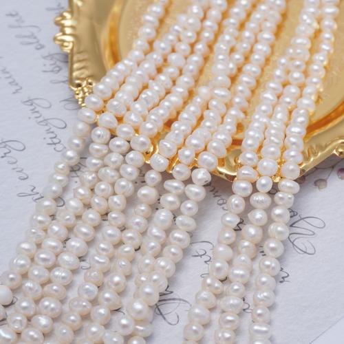 Cultured Potato Freshwater Pearl Beads DIY white 4-4.5mm Sold Per Approx 36 cm Strand