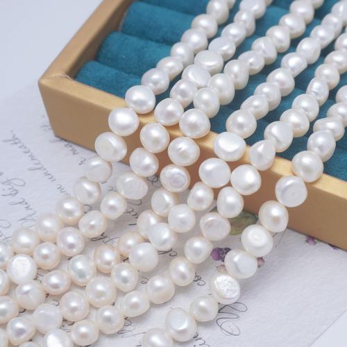 Barokna Kulturan Slatkovodni Pearl perle, možete DIY, bijel, 9mm, Prodano Per Približno 35 cm Strand