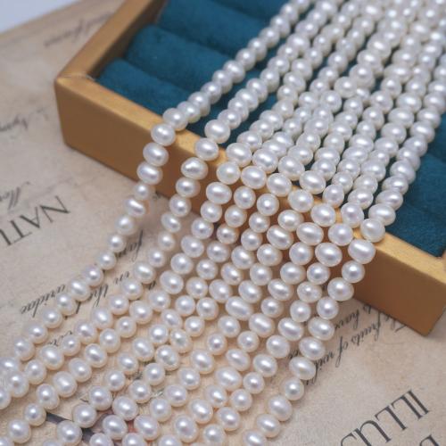 Cultured Potato Freshwater Pearl Beads DIY white 5-6mm Sold Per Approx 38-39 cm Strand