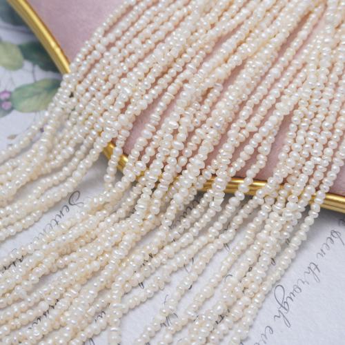 Krumpir Kulturan Slatkovodni Pearl perle, možete DIY, bijel, 2-2.5mm, Prodano Per Približno 35-36 cm Strand