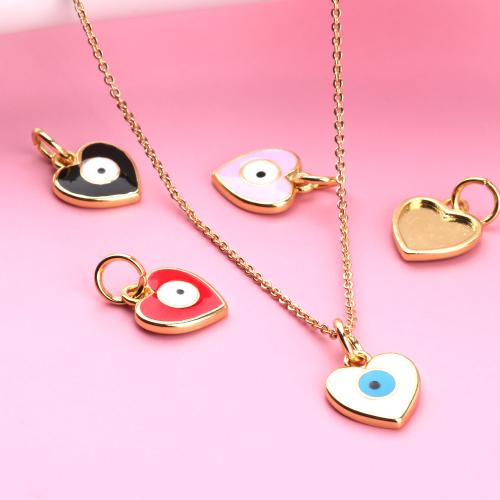 Evil Eye sieraden ketting, Messing, mode sieraden & voor vrouw, meer kleuren voor de keuze, Lengte Ca 45 cm, Verkocht door PC