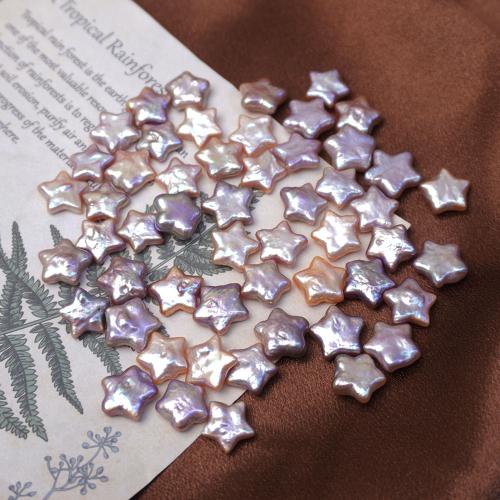 Natural Freshwater Pearl Loose Beads Star DIY & no hole purple 12mm Sold By PC