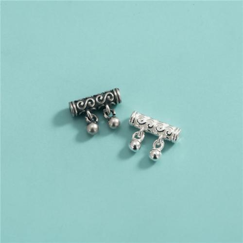 スペーサービーズジュエリー, 925スターリングシルバー, DIY, 無色, 12.30x9.30mm, 穴:約 1.3mm, 売り手 パソコン