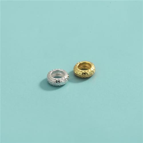 Gioielli Spacer Beads, 925 sterline d'argento, DIY, nessuno, 5.70x2.10mm, Foro:Appross. 3.3mm, Venduto da PC