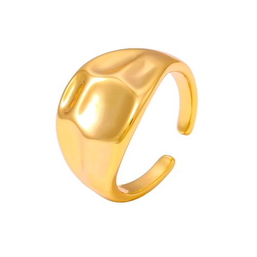 Anillo de dedo de latón, metal, 18K chapado en oro, Joyería & para mujer, dorado, Vendido por UD