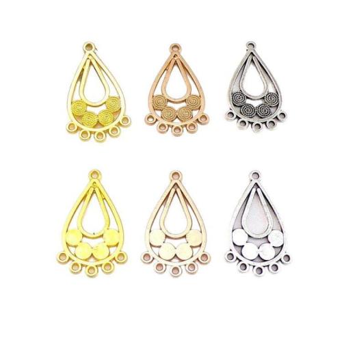 Zinc Alloy Connector Teardrop plated DIY & 1/5 loop nickel lead & cadmium free Approx Sold By Bag