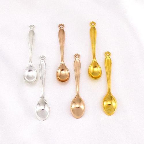 Zinc Alloy Pendants Spoon plated DIY nickel lead & cadmium free Approx Sold By Bag